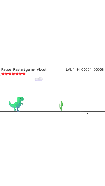 Cactus vs. Dino: 3D - Jump - Gameplay image of android game