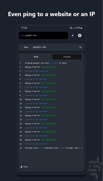 OneApi - سرویس تست API - عکس برنامه موبایلی اندروید