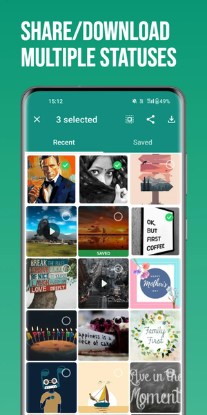 Status Saver - Save to Gallery - Image screenshot of android app