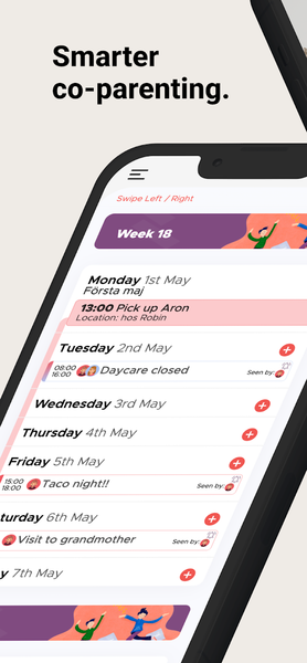 Co-parenting - Image screenshot of android app