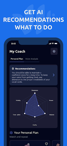 Vocal Image: AI Voice Coach - عکس برنامه موبایلی اندروید