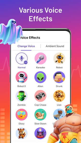 Voice Changer: Voice Effects - عکس برنامه موبایلی اندروید