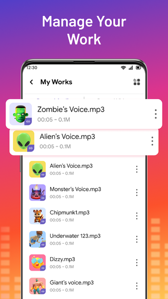 Voice Changer & Voice Effects - عکس برنامه موبایلی اندروید