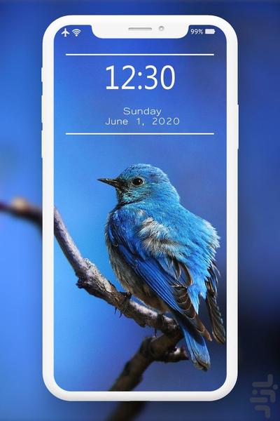 تصویر زمینه آبی - عکس برنامه موبایلی اندروید
