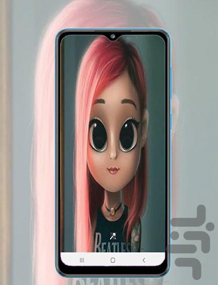 cute cartoon girl wallpaper - Image screenshot of android app