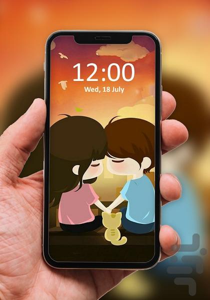 cute cartoon love wallpaper - Image screenshot of android app