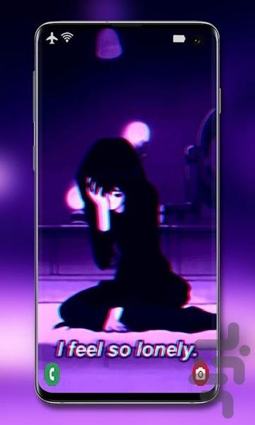 purple wallpaper - Image screenshot of android app