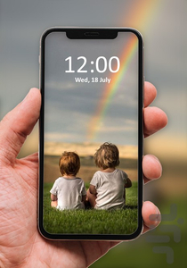 rainbow wallpaper - Image screenshot of android app