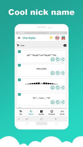 Chat Styles: Cool Font & Stylish Text for WhatsApp - Image screenshot of android app