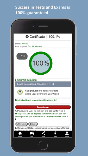 YouQuiz General knowledge Game - Gameplay image of android game