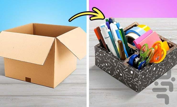 کارتون کاردستی با جعبه - عکس بازی موبایلی اندروید