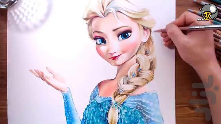 آموزش نقاشی السا آنا - عکس برنامه موبایلی اندروید