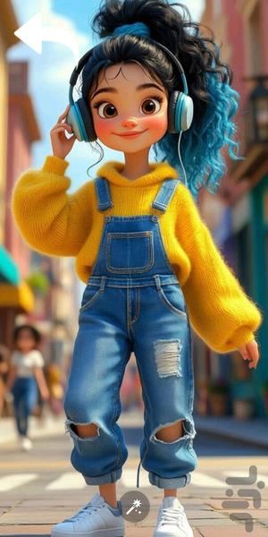 تصویر زمینه دخترانه عروسکی - عکس برنامه موبایلی اندروید