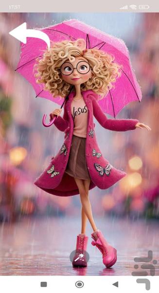 تصویر زمینه دخترانه عروسکی - Image screenshot of android app