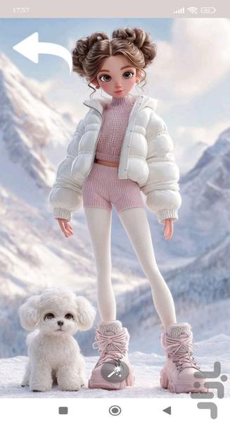 تصویر زمینه دخترانه عروسکی - Image screenshot of android app