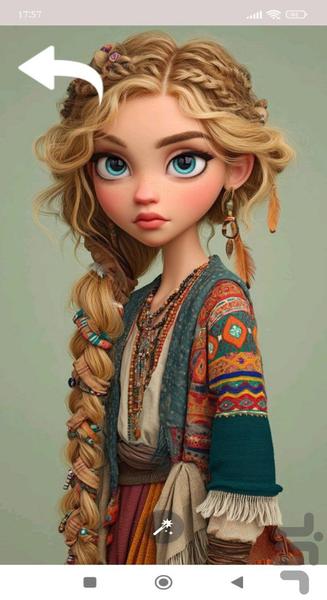 تصویر زمینه دخترانه عروسکی - Image screenshot of android app