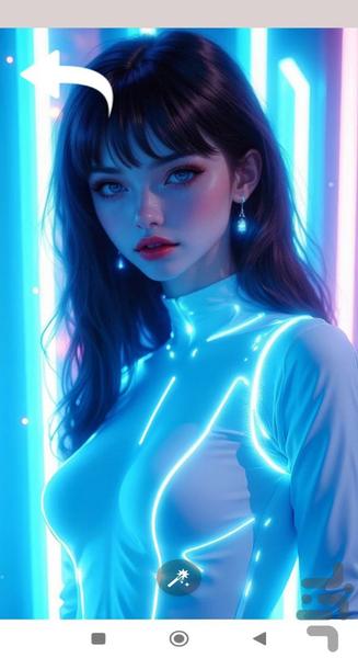 تصویر زمینه دخترانه نئونی - Gameplay image of android game