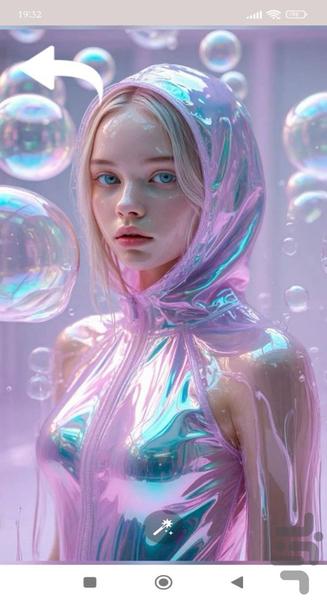 تصویر زمینه دخترانه نئونی - Gameplay image of android game
