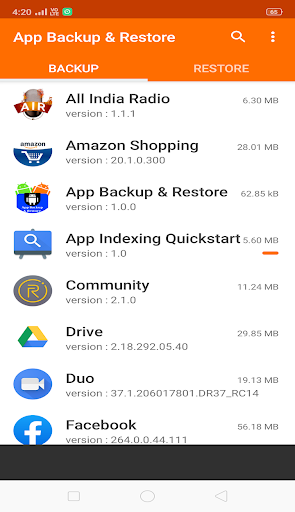 Backup & Restore App - Image screenshot of android app