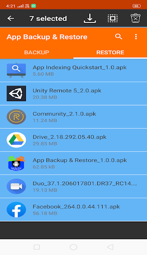 Backup & Restore App - Image screenshot of android app