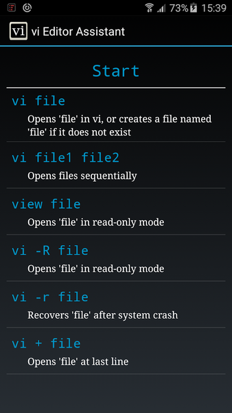 VI Editor Assistant - Image screenshot of android app