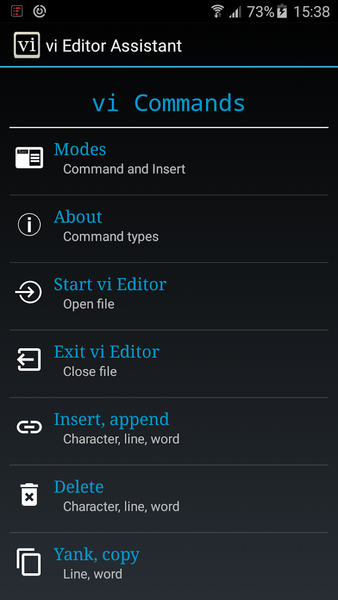 VI Editor Assistant - Image screenshot of android app