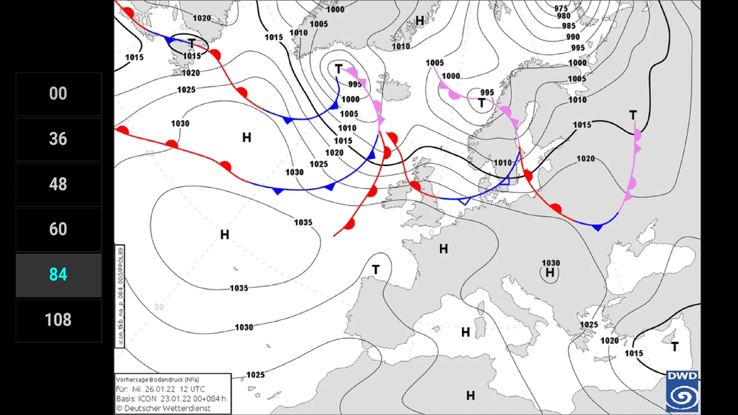 PG Surface Pressure Charts EU - Image screenshot of android app