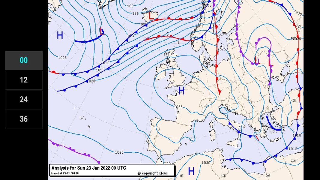 PG Surface Pressure Charts EU - Image screenshot of android app