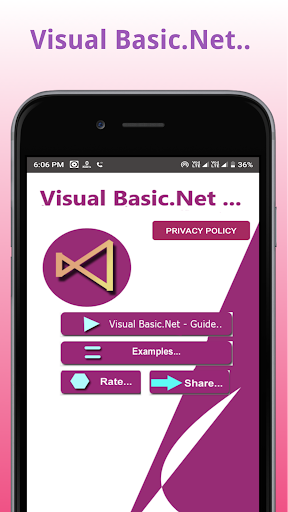 Visual Basic.Net Tutorial - Image screenshot of android app