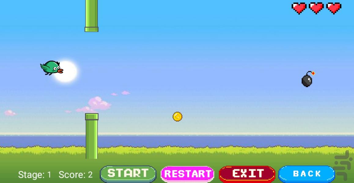Flying Bird - Gameplay image of android game