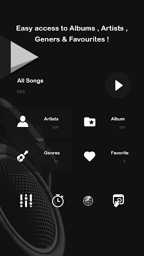 Black Music Player : MP3 Audio - عکس برنامه موبایلی اندروید