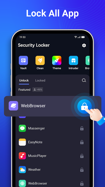 App Lock - Fingerprint Applock - عکس برنامه موبایلی اندروید