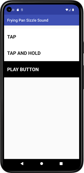 Frying Pan Sizzle Sounds - Image screenshot of android app