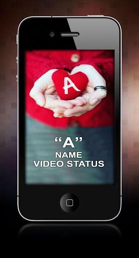 A Letter Video Status: A name status - Image screenshot of android app