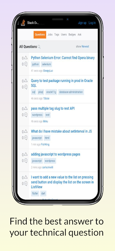Stack Overflow - Image screenshot of android app