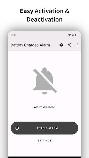 Full Battery Charge Alarm - Image screenshot of android app