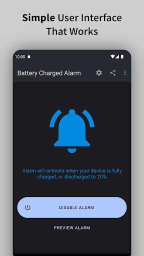 Full Battery Charge Alarm - Image screenshot of android app