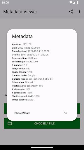 Photo Metadata Viewer - عکس برنامه موبایلی اندروید