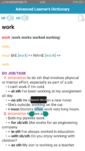 OXDICT - Advanced Learner's Dictionary - عکس برنامه موبایلی اندروید