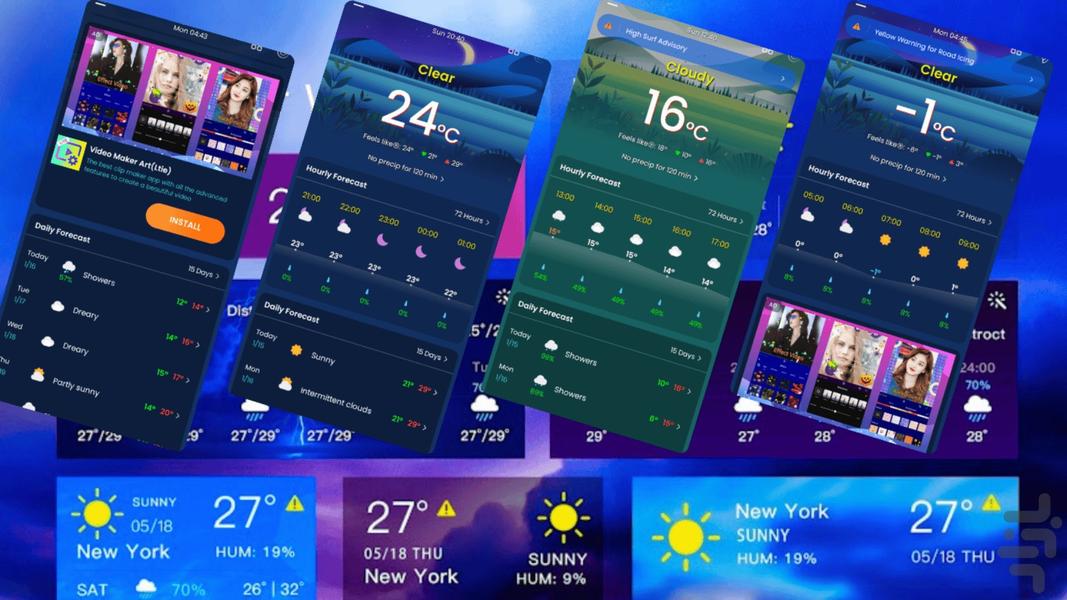 هواشناشی دقیق + هوشمند - Image screenshot of android app