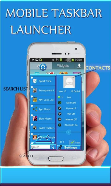 Mobile Taskbar Launcher - عکس برنامه موبایلی اندروید