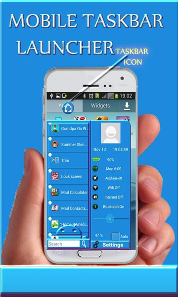 Mobile Taskbar Launcher - عکس برنامه موبایلی اندروید