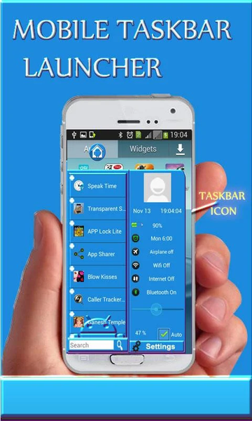 Mobile Taskbar Launcher - عکس برنامه موبایلی اندروید