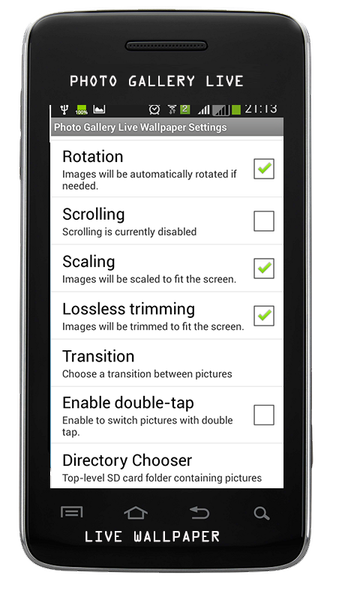Photo Gallery Live Wallpaper - Image screenshot of android app