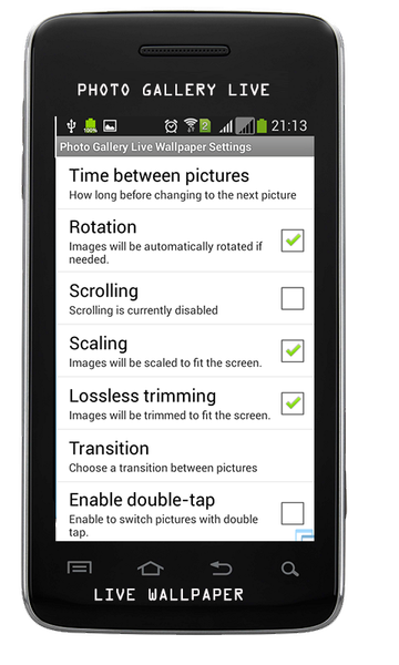 Photo Gallery Live Wallpaper - Image screenshot of android app