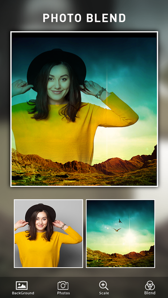 Photo Blend cam: Auto photo mixer blender merger - Image screenshot of android app