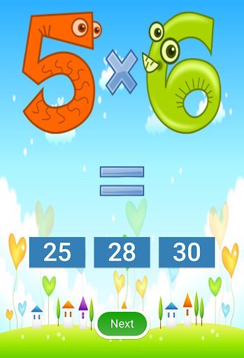 Multiplication games - Gameplay image of android game