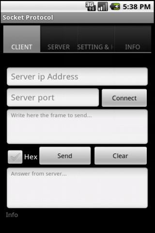 socket protocol - Image screenshot of android app