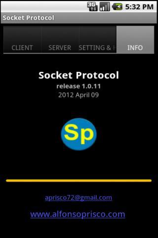 socket protocol - Image screenshot of android app