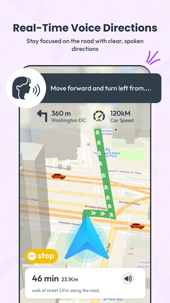 Voice GPS Navigation Direction - عکس برنامه موبایلی اندروید